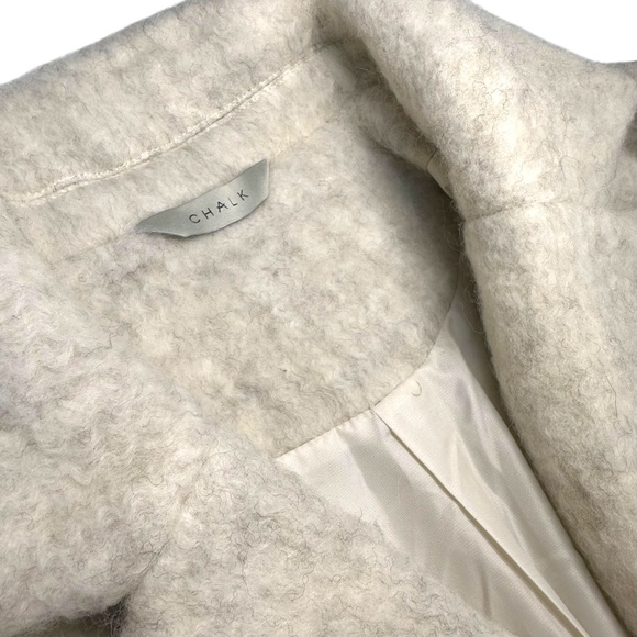 Chalk Womens Winter Coat Ivory One Size - Picture 7 of 8